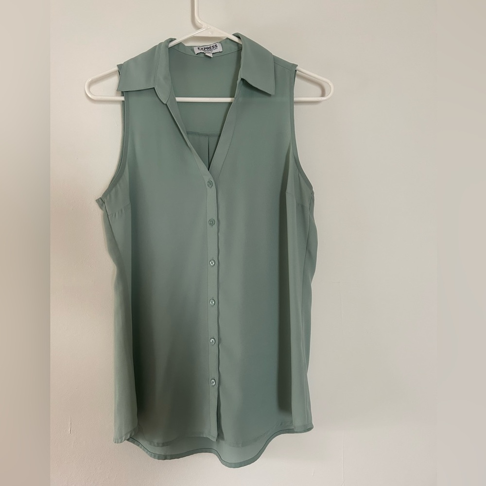 Express sheer sleeveless blouse
